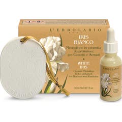 L’Erbolario Iris Blanc Médaillon en céramique parfumé 30 ml