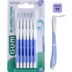GUM Brosse Interdentaire Bidirectionnelle 6mm 6 Pièces
