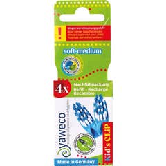 Yaweco Recharges têtes de brosse à dents enfant Clip 4 unités