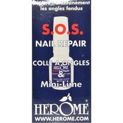 Herome Sos Nail Repair Colle à Ongles avec Mini Lime 10ml