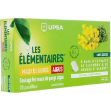 Upsa Les Elementaires Dolor de Garganta Agudo 20 Pastillas