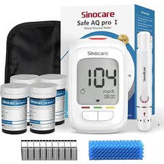 Sinocare Safe Aq Pro I Kit Glucomètre + 100 Bandes + Ponction