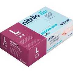 Santex Gants Nitrile Sans Poudre Bleu T-L 100 pcs