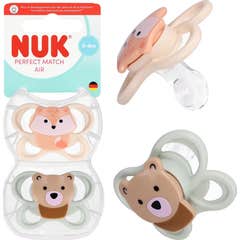 NUK Perfect Match Air Sucettes physiologiques 0-6 mois 2 unités