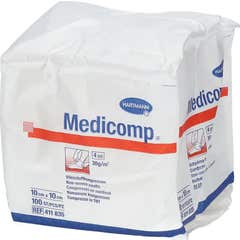 Medicomp Compressas Não Tecidas 10x10cm 100 Unidades