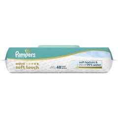 Pampers Aqua Soft Touch Lingettes Bebe 48 uts