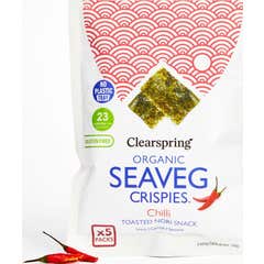Clearspring Seaveg Crispies Snack d'Algues Nori Chili Bio 20 g