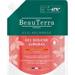BeauTerra Gel Douche Surgras Monoï Éco Recharge 1000 ml