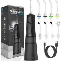 Irrigateur Dentaire Portable Aquapik UltraCare Plus 8 Embouts 5 Modes 300 ml (Noir)