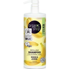 Organic Shop Reffilling Shampoo For Normal Hair Banana And Jazmine 1000ml