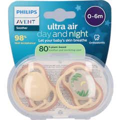 Philips Avent Ultra Air Sucette Vert clair Orange clair 2 unités