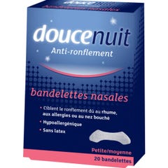 Douce Nuit Bandelettes Nasales AntiRonflement Petite/ Moyenne 20 unités