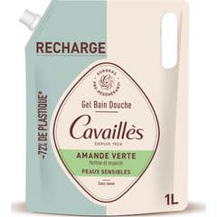 Cavailles Gel Douche Amande Verte Eco Recharge 1000 ml