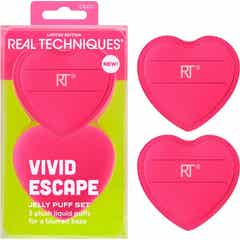 Real Techniques Vivid Escape Jelly Puff Set Éponge Maquillage 2 Unités