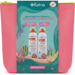 Farline Coffret Solaire Spray SPF50 Pédiatrique 200 ml + Adulte 200 ml + Trousse