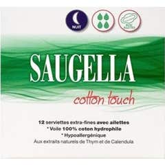 Saugella Cotton Touch Nuit 12 Serviettes