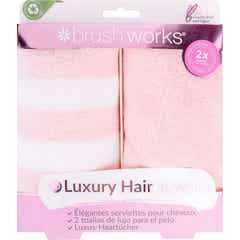 Brushworks Toallas Microfibra Cabello Luxury 2uds