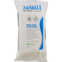 Saugella Bien-Être Quotidien Lingettes Nettoyantes 15 uts