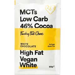 Funky Fat Foods Chocolate Blanc Céto Biologique 50g