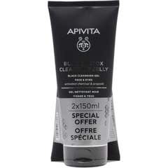 Apivita Gel Nettoyant Visage et Yeux Noir 2x150 ml