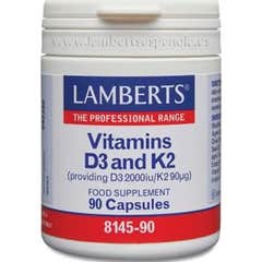 Lamberts Vitamina D3 2000Ui+K2 90mcg 90caps