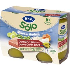 Hero Baby Bonne Nuit Petits Pois Jambon Tendre 2x190 gr