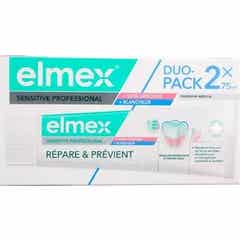 Elmex Sensitive Professional Répare & Prévient Soin Gencives + Blancheur 2 x 75 ml