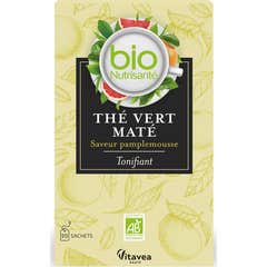 Nutrisanté Thé Vert Maté Pamplemousse Tonifiant Bio 20 Sachets