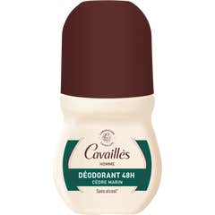 Cavaillès Déodorant Anti-Transpirant Homme 48H Cèdre Roll-on 50 ml