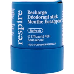 Respire Recharge Déodorant Stick Menthe Eucalyptus 48h 50 g