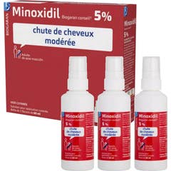 Biogaran Minoxidil 5 % Solution pour Application Cutanée 3x60 ml