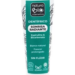 NaturaBIO Dentifrice Sourire Éclatant Spiruline + Bicarbonate 75 ml