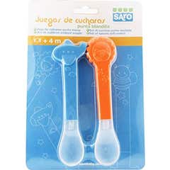 Saro Silicone Soft Tip Spoons 2 cuillères à soupe 2 pcs