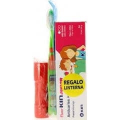 Kin Pack Anticaries Junior 75ml + Pinceau + Pinceau + Lanterne