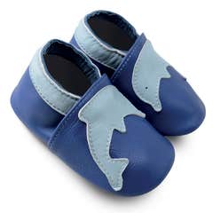 Shoop's Chausson Cuir Dauphin 0-6M 1 Pairee