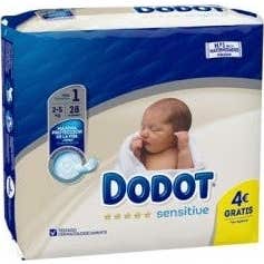 Couche pour nouveau-né sensible au dodot T1, 2-5kg, 28 Unités