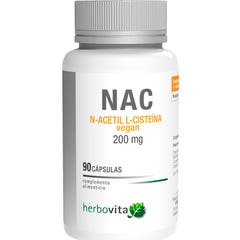 Herbovita Nac N-Acetil L-Cystéine Vegan 200mg 90 Capsules