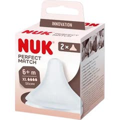 Nuk Perfect Match Tetina Silicona +6M XL 2uds