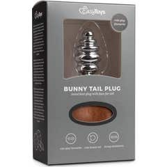 EasyToys Bunny Tail Plug Nro 2 Silver-Brown 1ut