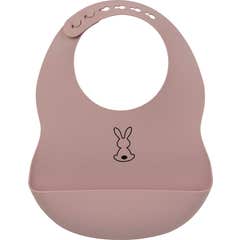 Nattou Babero Silicona Rosa Viejo 1ud