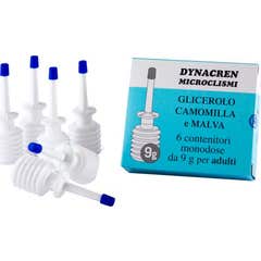 Dynacren Microlavements Glycérol Camomille et Mauve pour Adultes 6x9g