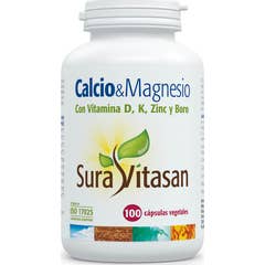 Sura Vitasan Calcium & Magnésium + D + K + Zinc + Bore 100 gélules