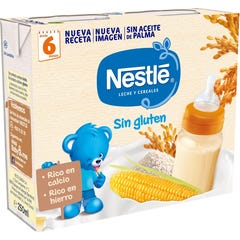 Bouillie de céréales Nestlé sans gluten 250ml+250ml