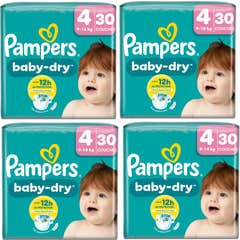 Pampers Baby-Dry Couches Taille 4 9-14k g 4x30 uts