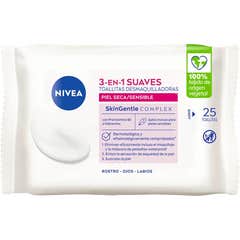 Nivea Lingettes Démaquillantes Douces 3 en 1 25uts