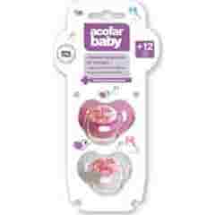 Acofarbaby Sucette Silicone Rose 12M 1ut