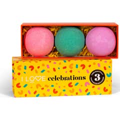 I Love Celebration Set Bombe de Bain 3unts