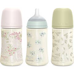 Suavinex Sx Pro Selection Biberon Tétine Silicon +3M 270 ml 1 ut