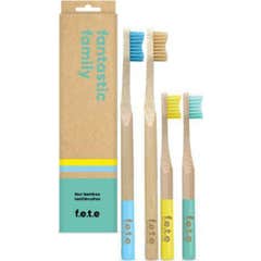 F.e.t.e Brosse Bambou Pack Familière 4uts