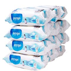 Pingo- Lingettes pour bébé. 12 paquets de 80 unités chacun